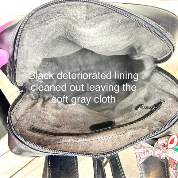 Gucci SOHO black leather backpack with organizer and scarf - Picture 12 of 16